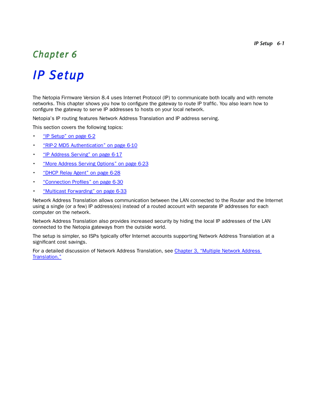 Netopia 3300-ENT manual IP Setup 