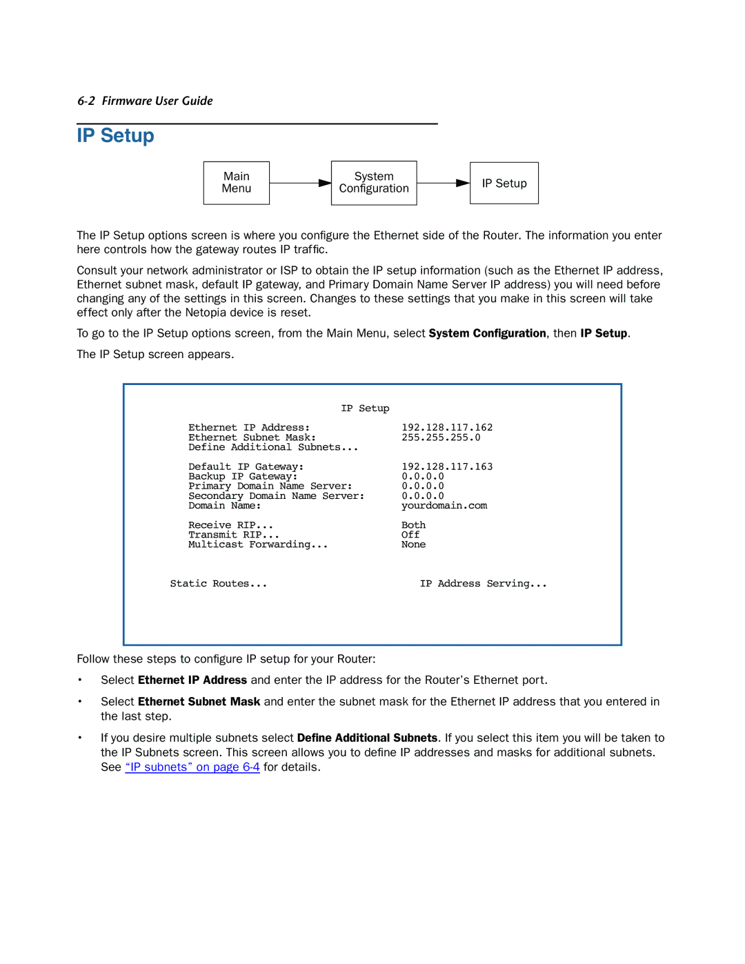 Netopia 3300-ENT manual IP Setup 