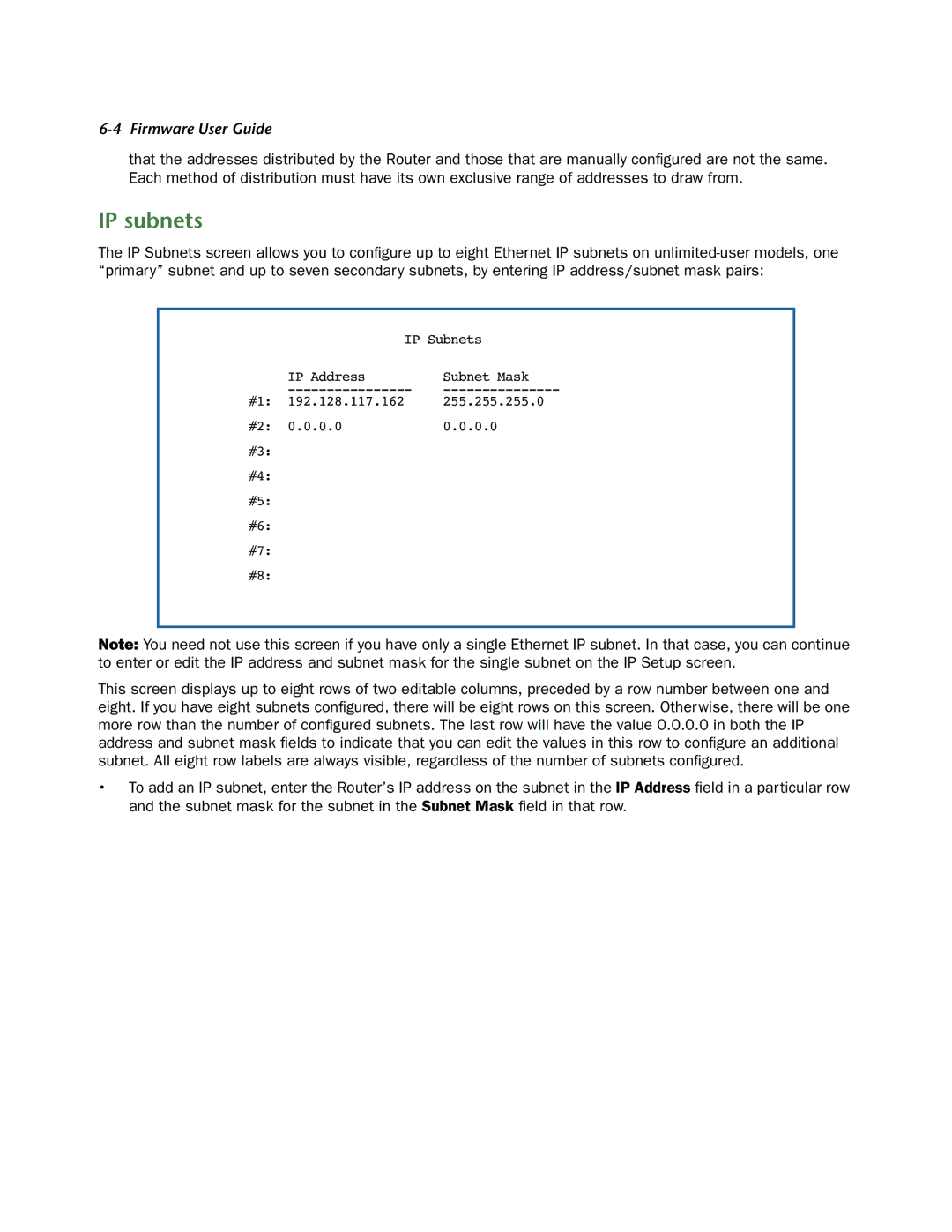 Netopia 3300-ENT manual IP subnets 