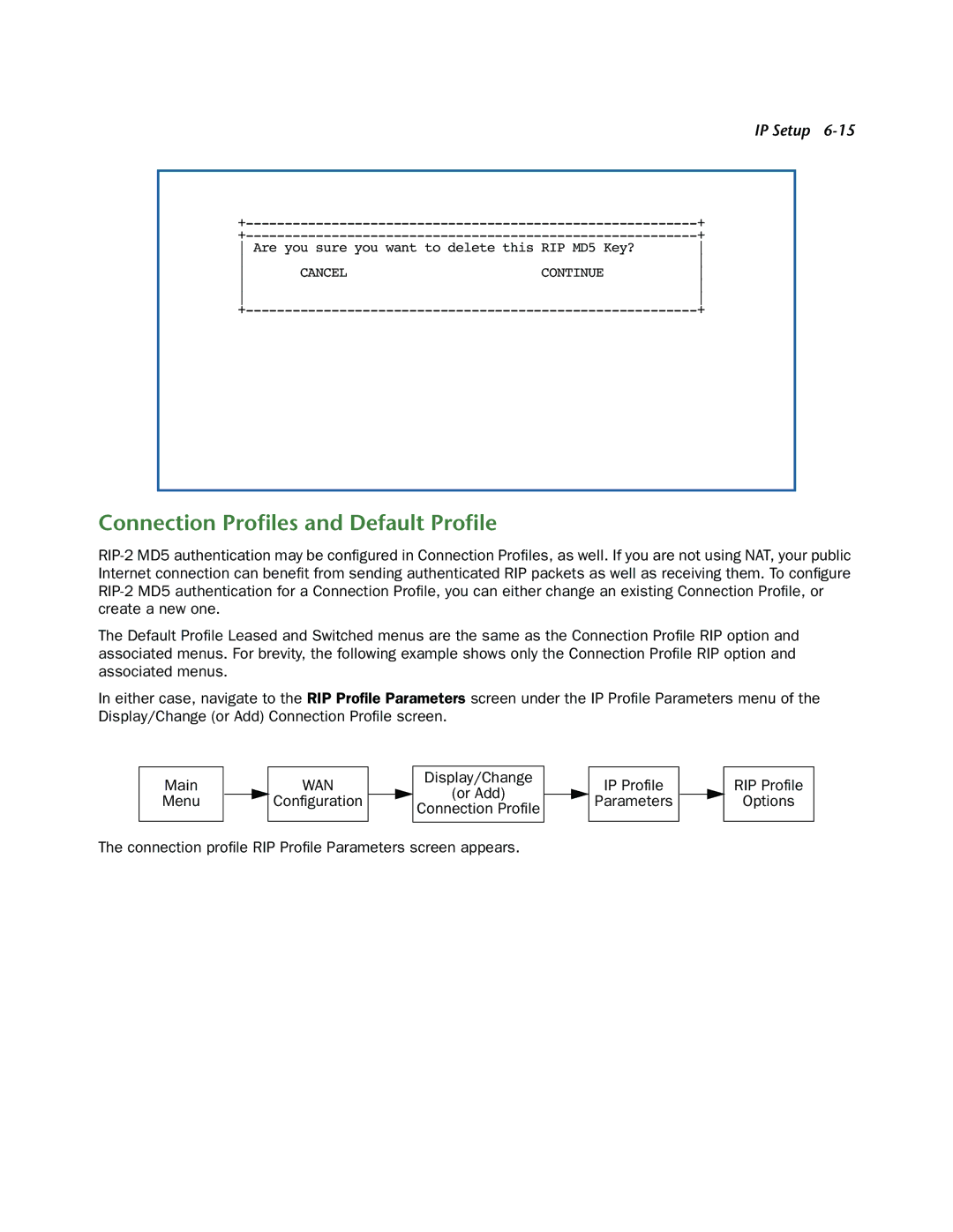 Netopia 3300-ENT manual Connection Proﬁles and Default Proﬁle 