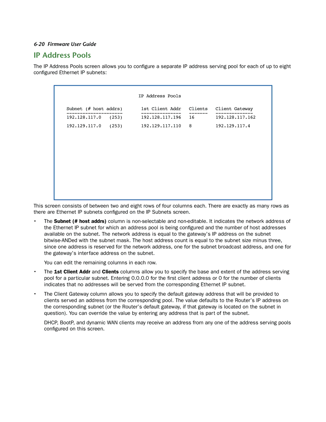 Netopia 3300-ENT manual IP Address Pools 