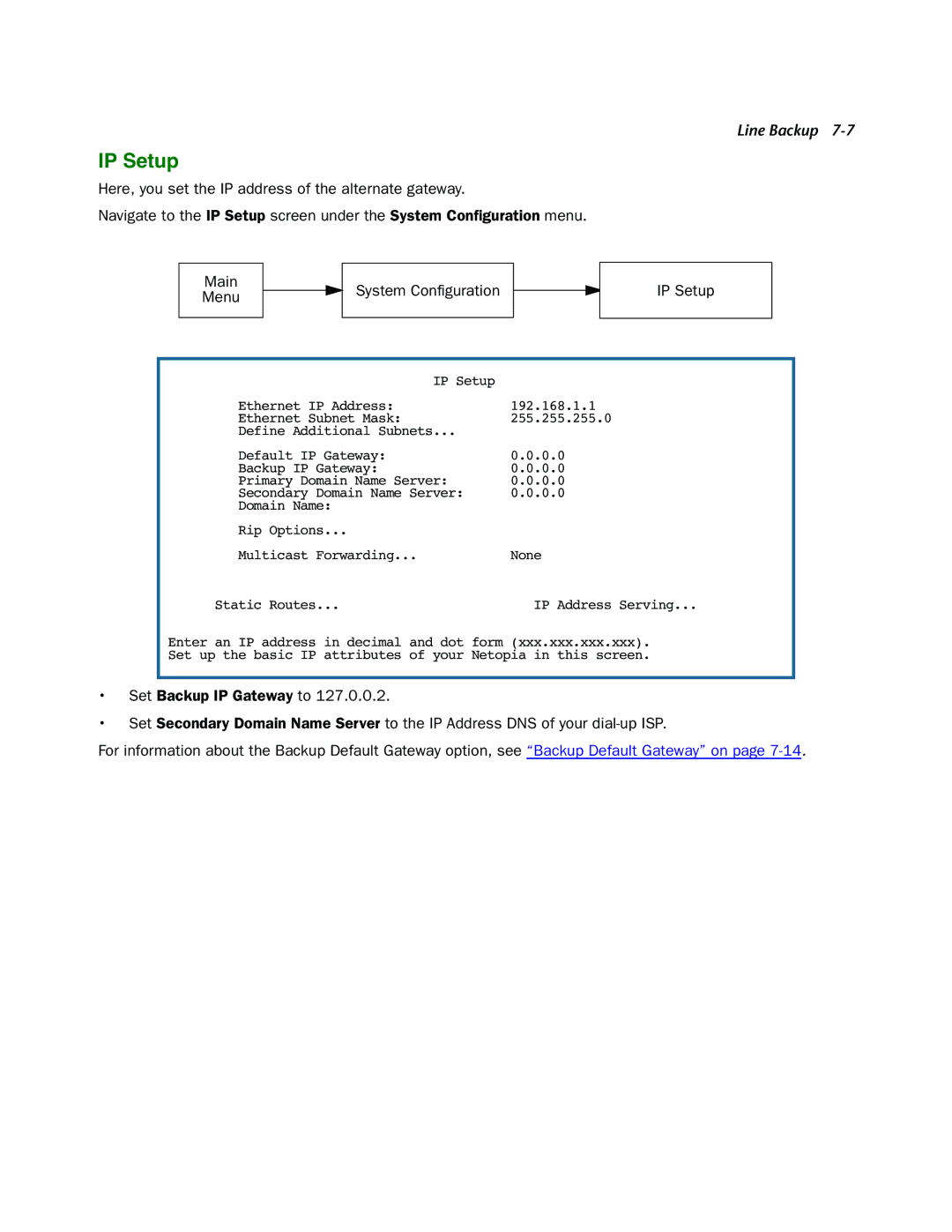 Netopia 3300-ENT manual IP Setup 