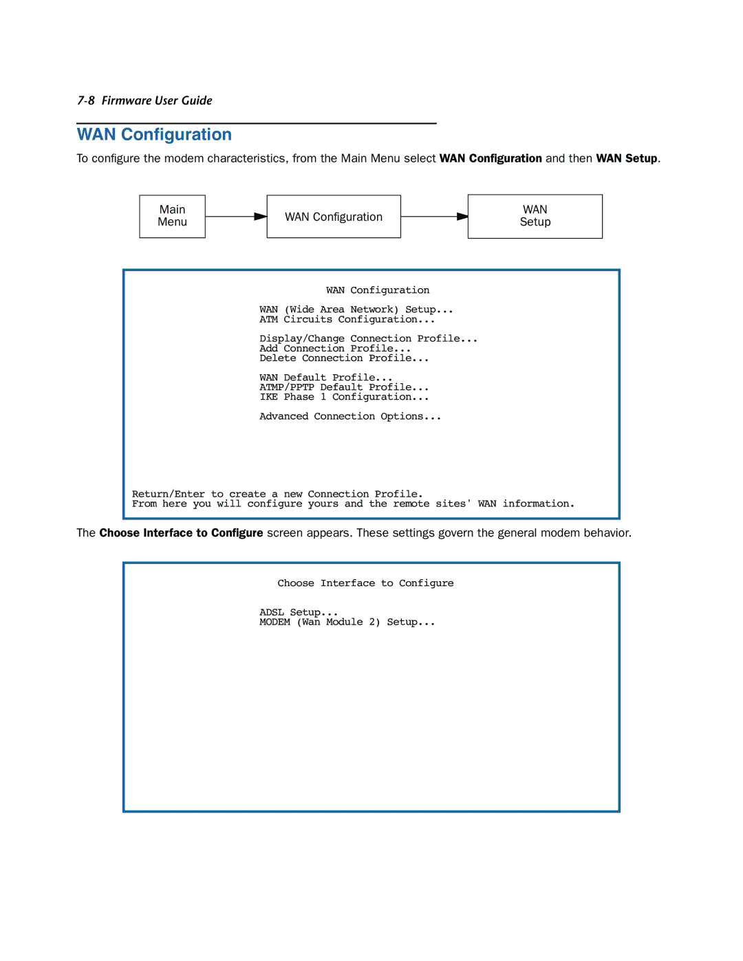 Netopia 3300-ENT manual WAN Conﬁguration 