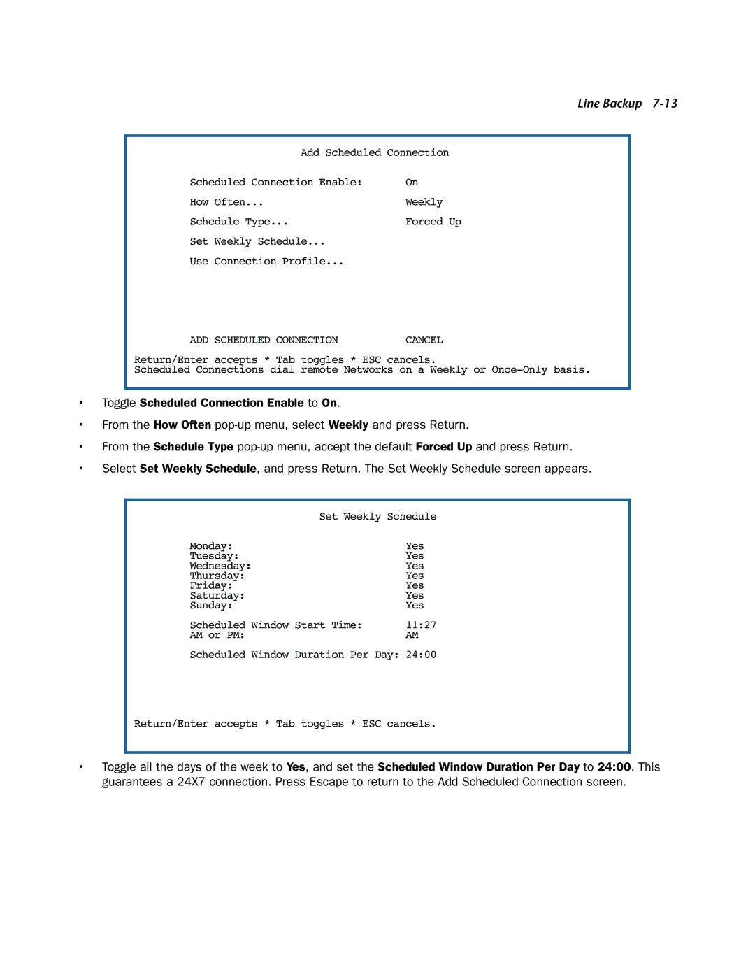 Netopia 3300-ENT manual ADD Scheduled Connection 