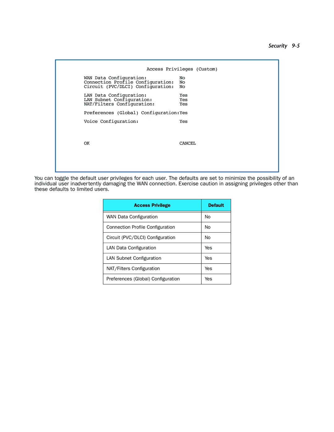 Netopia 3300-ENT manual Security 