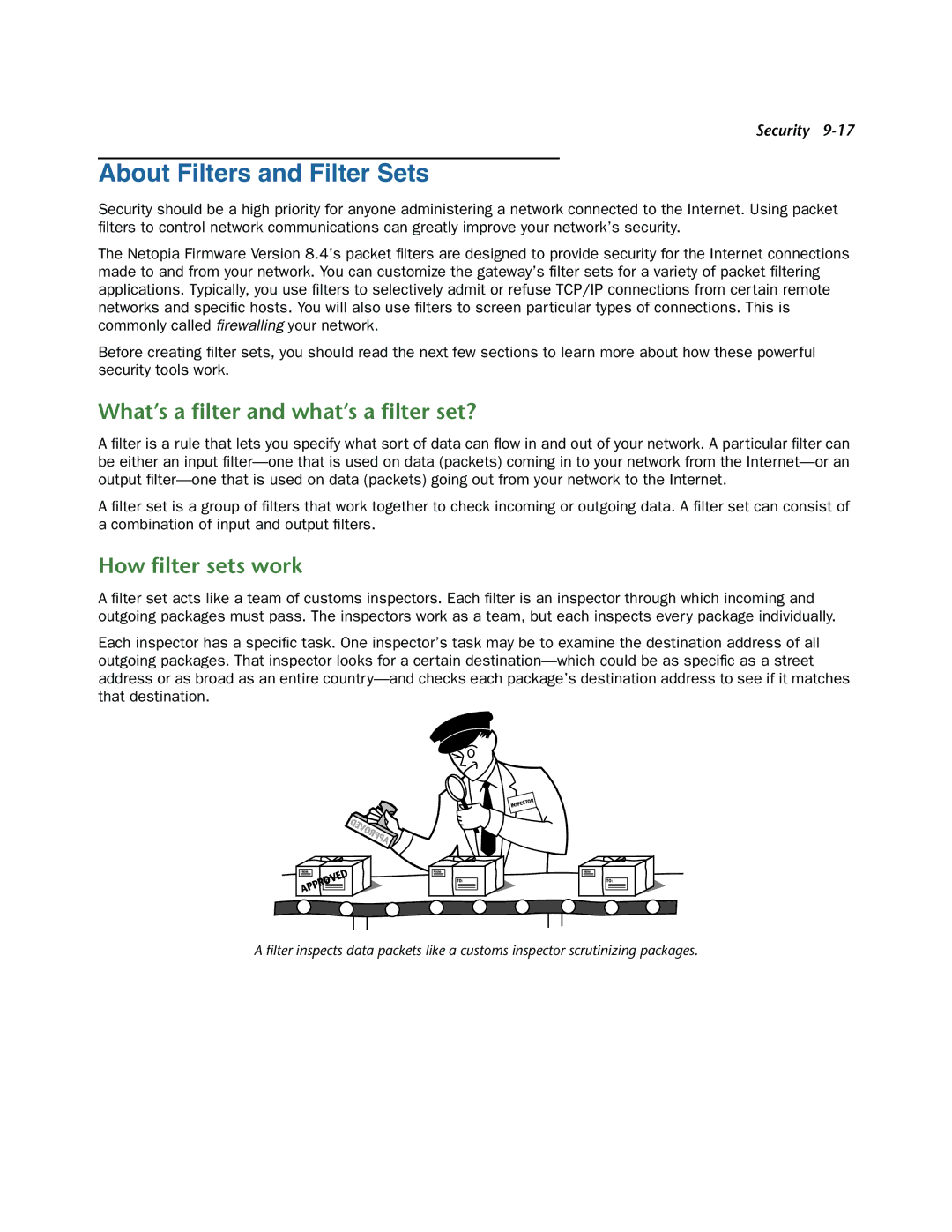 Netopia 3300-ENT manual About Filters and Filter Sets, What’s a ﬁlter and what’s a ﬁlter set?, How ﬁlter sets work 