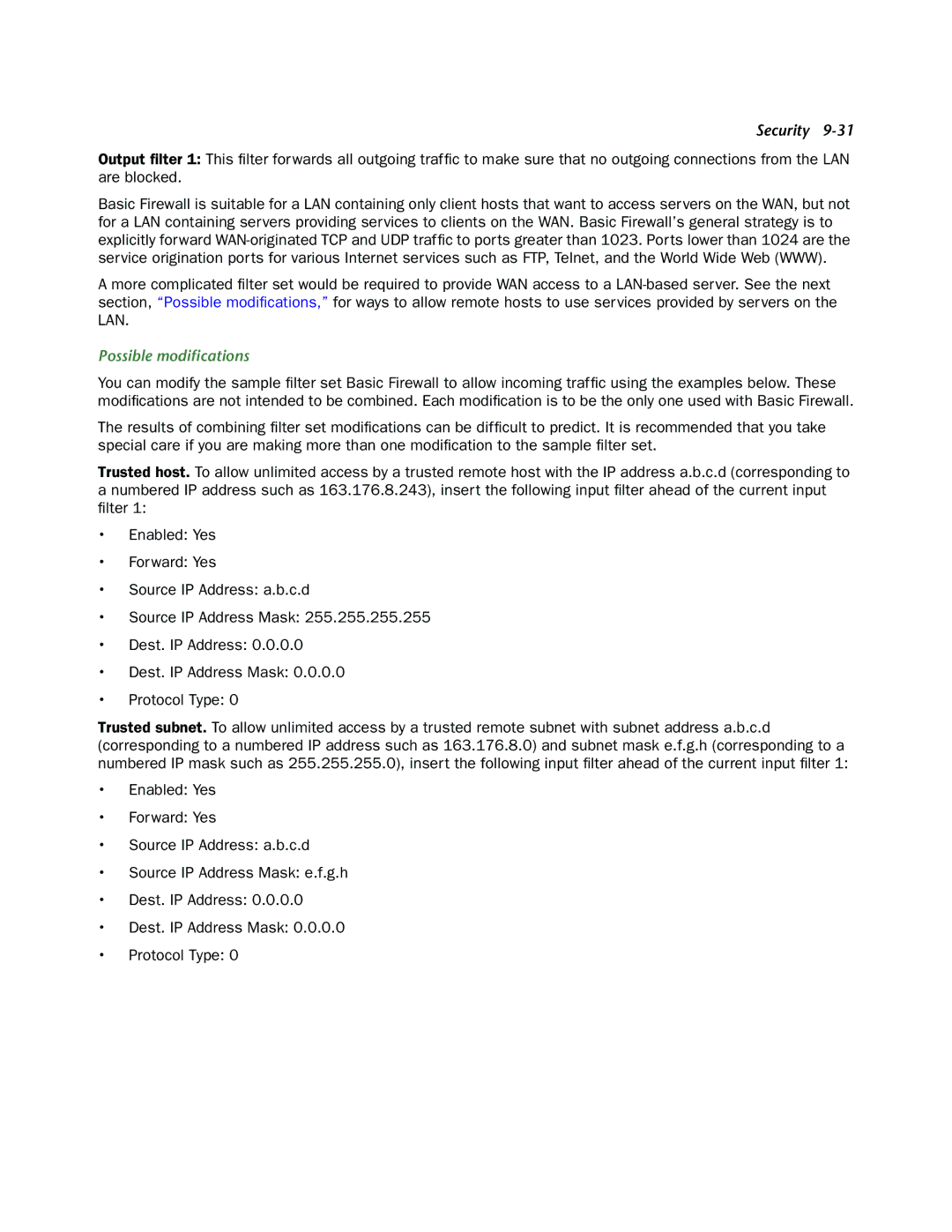 Netopia 3300-ENT manual Possible modiﬁcations 