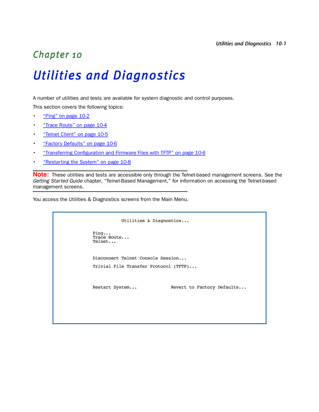 Netopia 3300-ENT manual Utilities and Diagnostics 