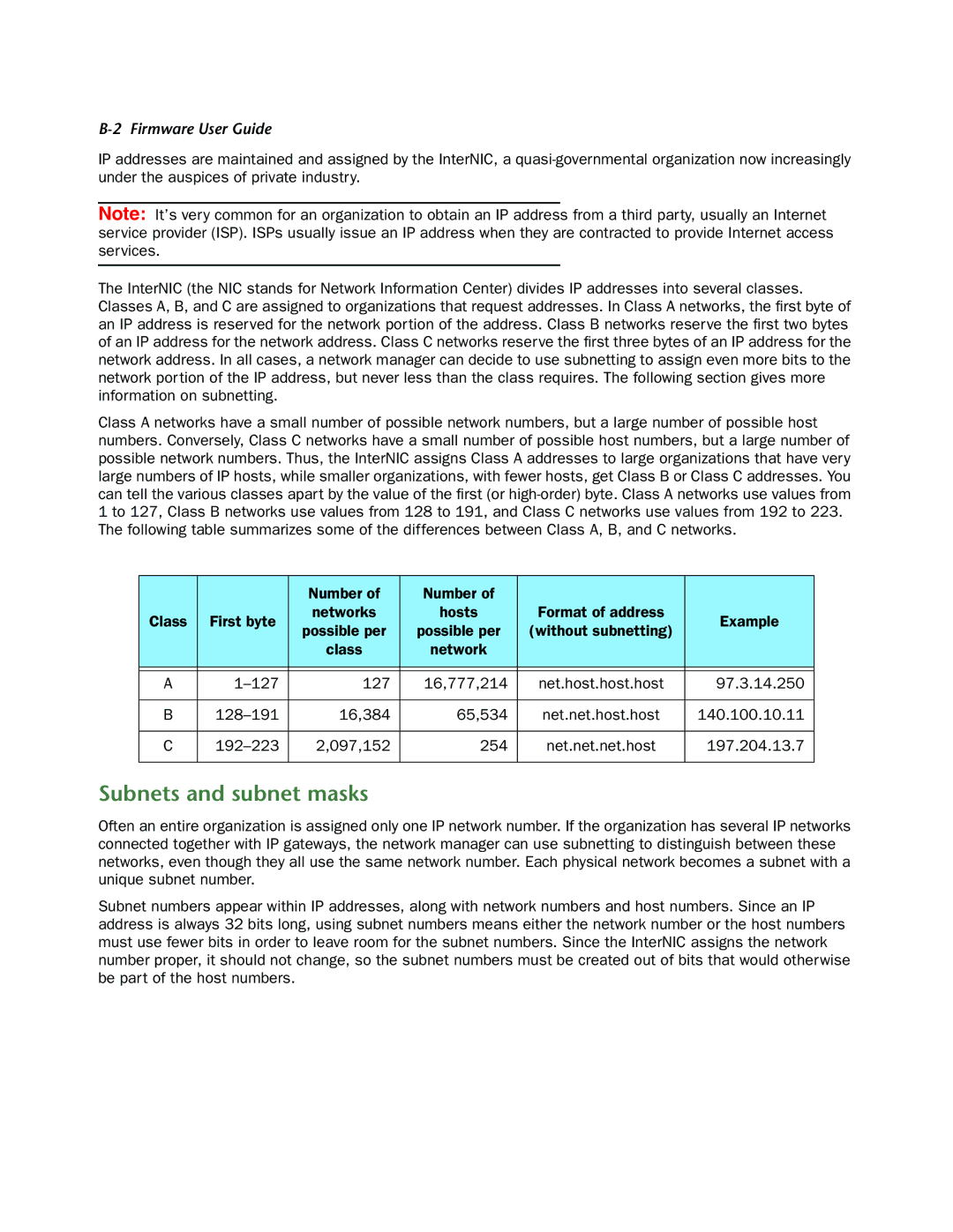 Netopia 3300-ENT manual Subnets and subnet masks 