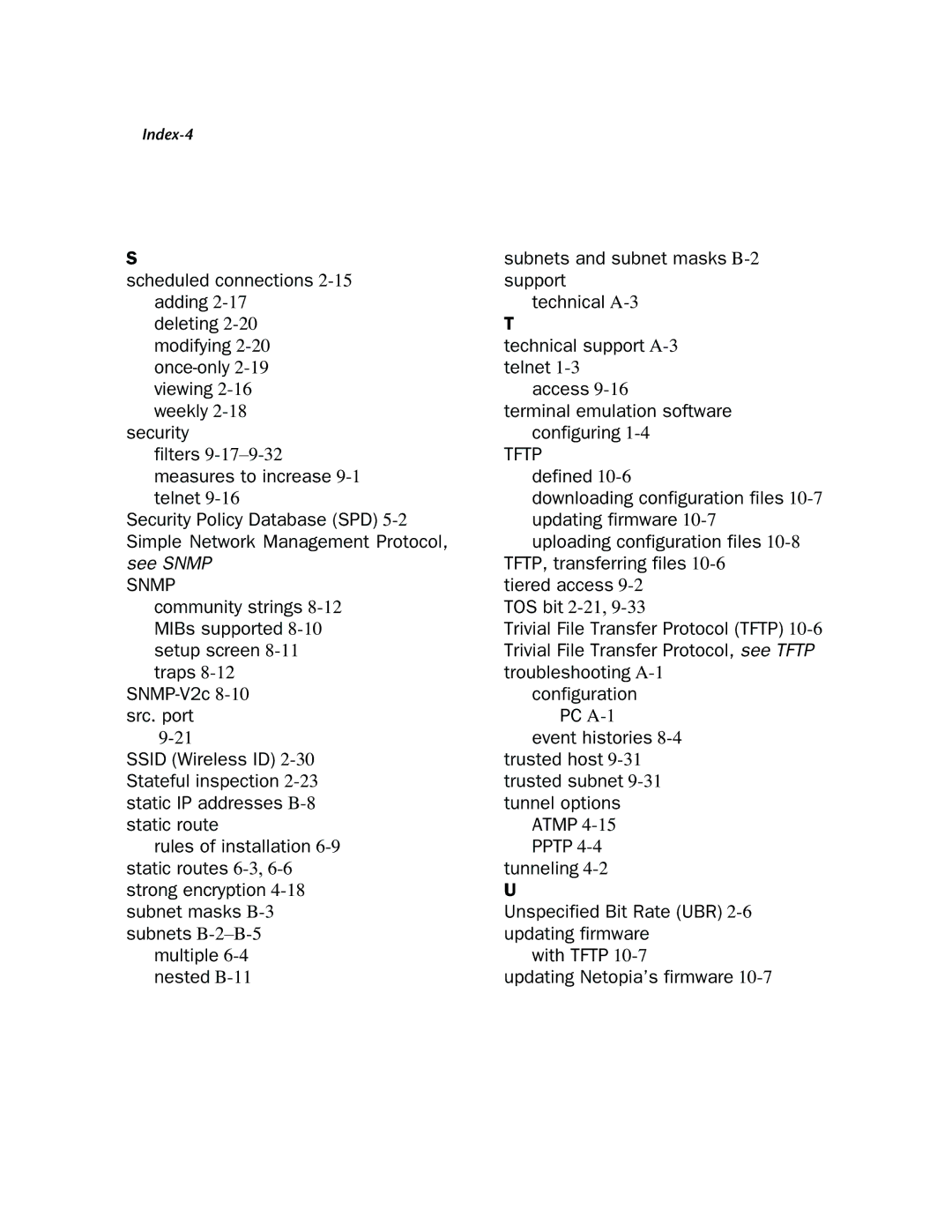 Netopia 3300-ENT manual Filters 9-17-9-32 measures to increase 9-1 telnet 