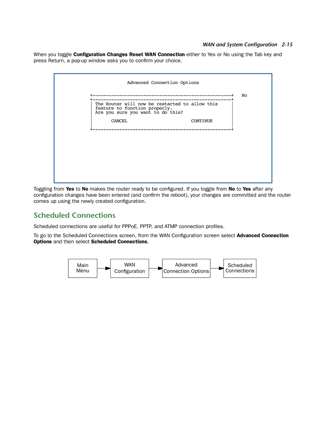 Netopia 3300-ENT manual Scheduled Connections 