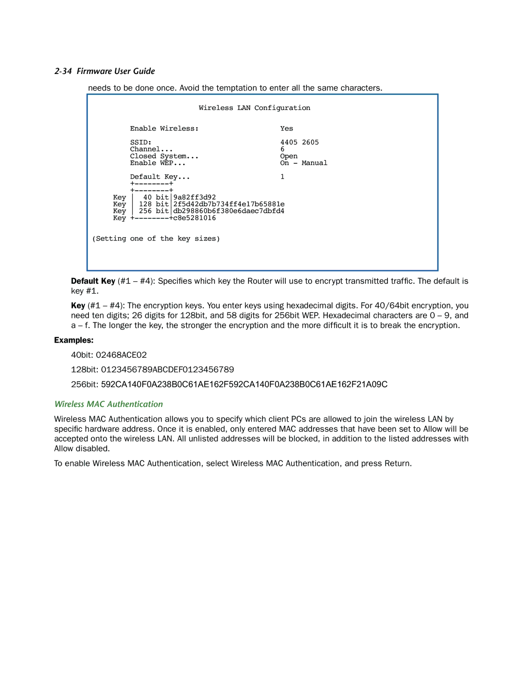 Netopia 3300-ENT manual Wireless MAC Authentication 