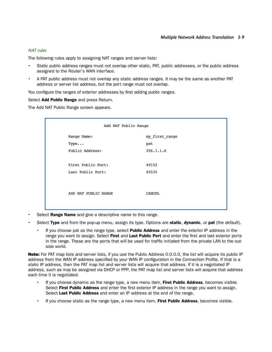 Netopia 3300-ENT manual NAT rules 