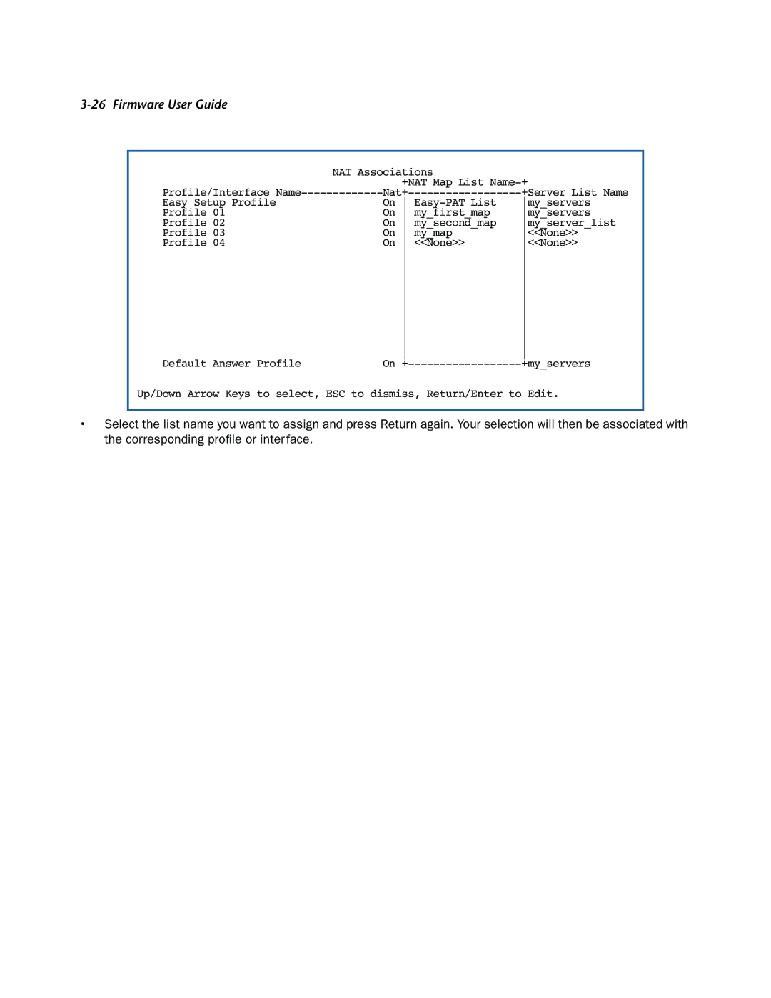 Netopia 3300-ENT manual NAT Associations +NAT Map List Name-+ 