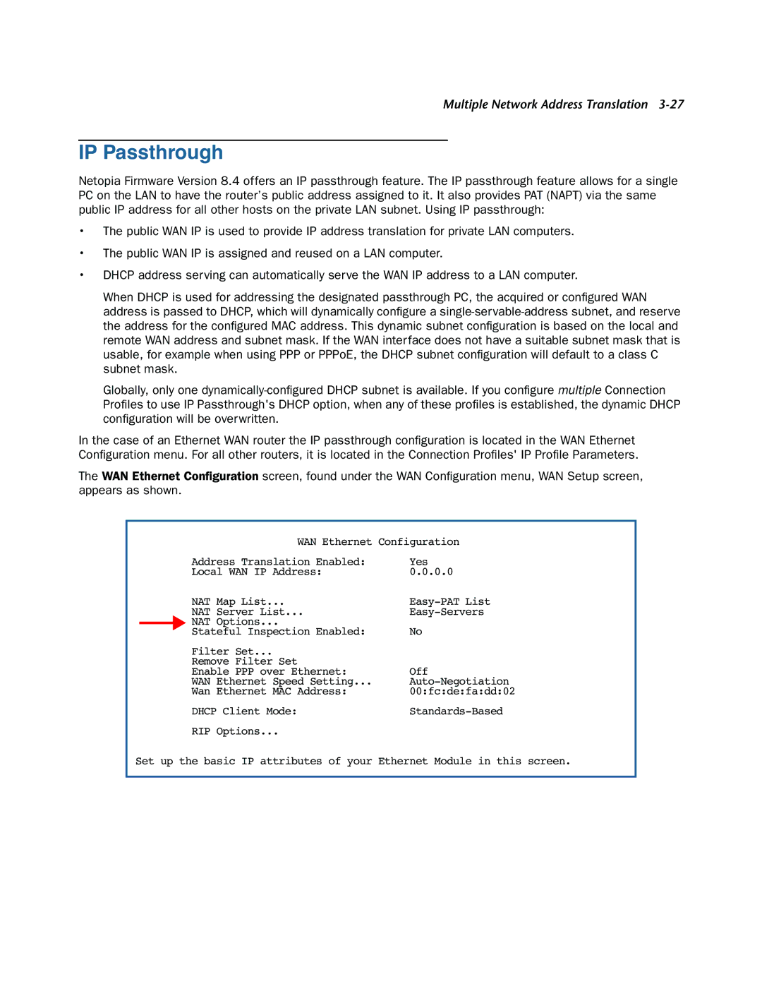 Netopia 3300-ENT manual IP Passthrough 