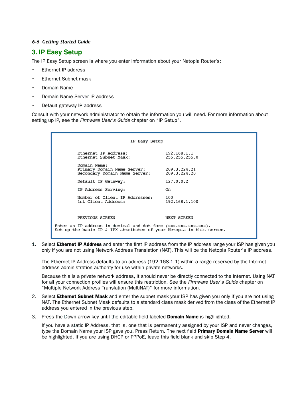 Netopia 3346N-ENT, 3346NENT manual IP Easy Setup 