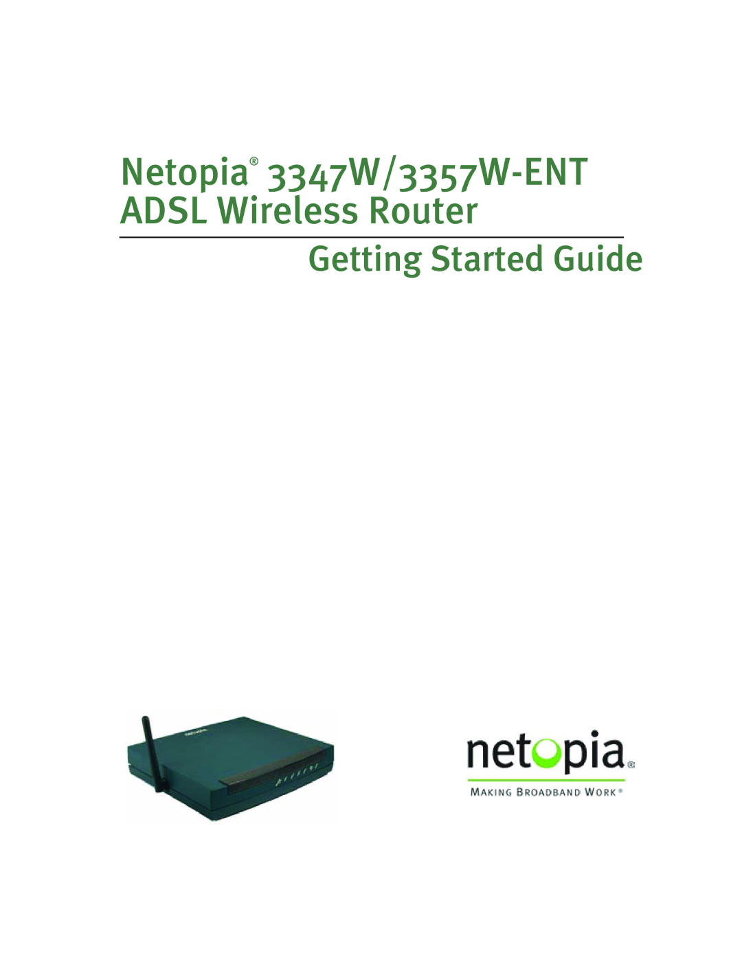 Netopia 3347W, 3357W-ENT manual 