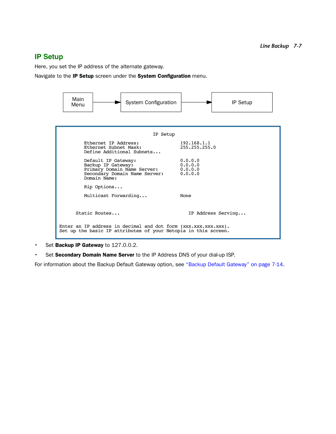 Netopia 3366C-ENT manual IP Setup 