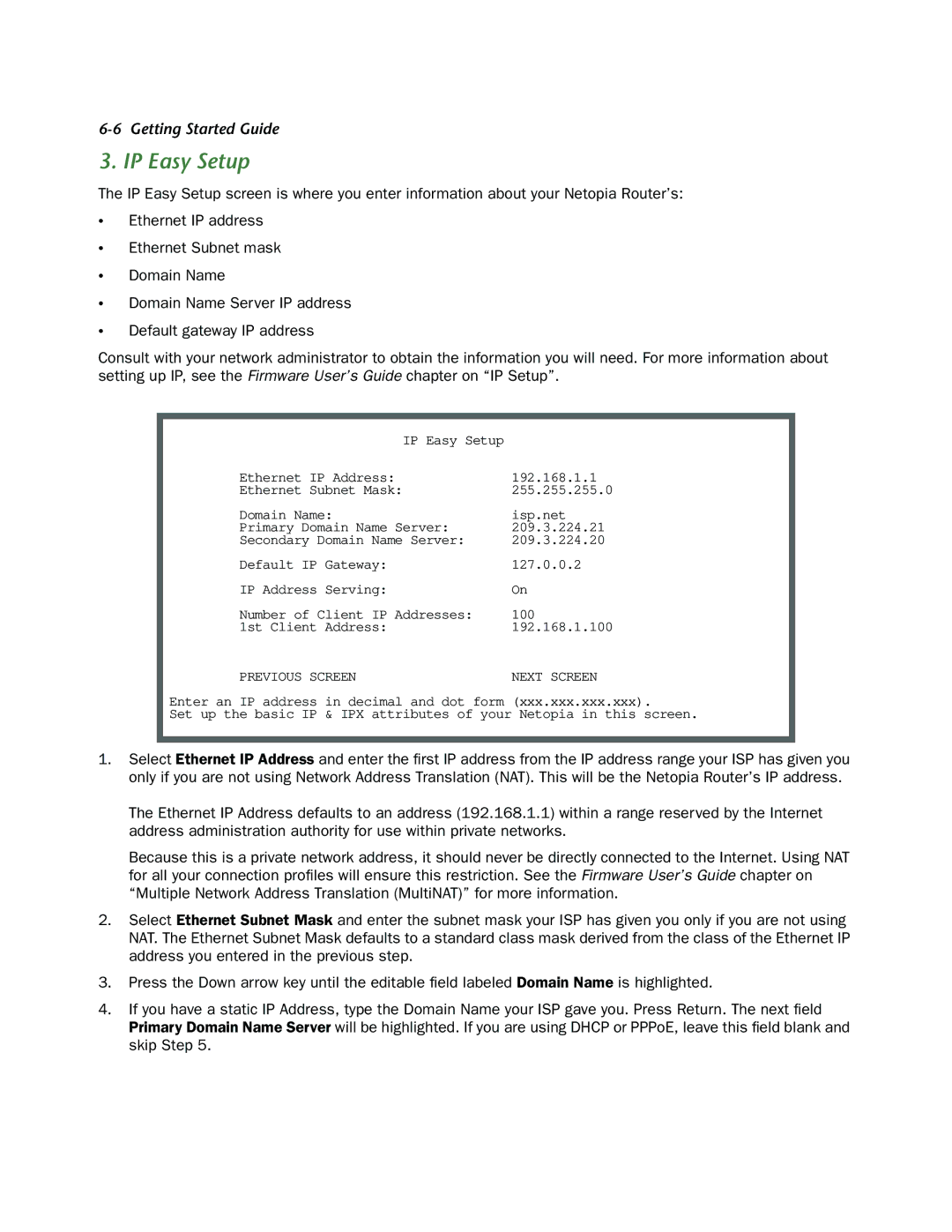 Netopia 3387W-ENT manual IP Easy Setup 