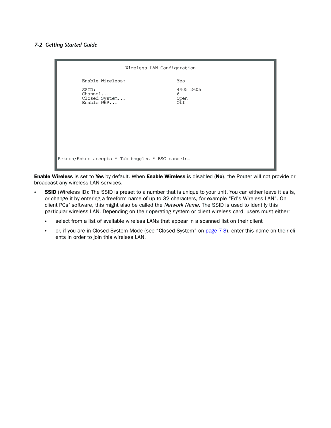 Netopia 3387W-ENT manual Ssid 