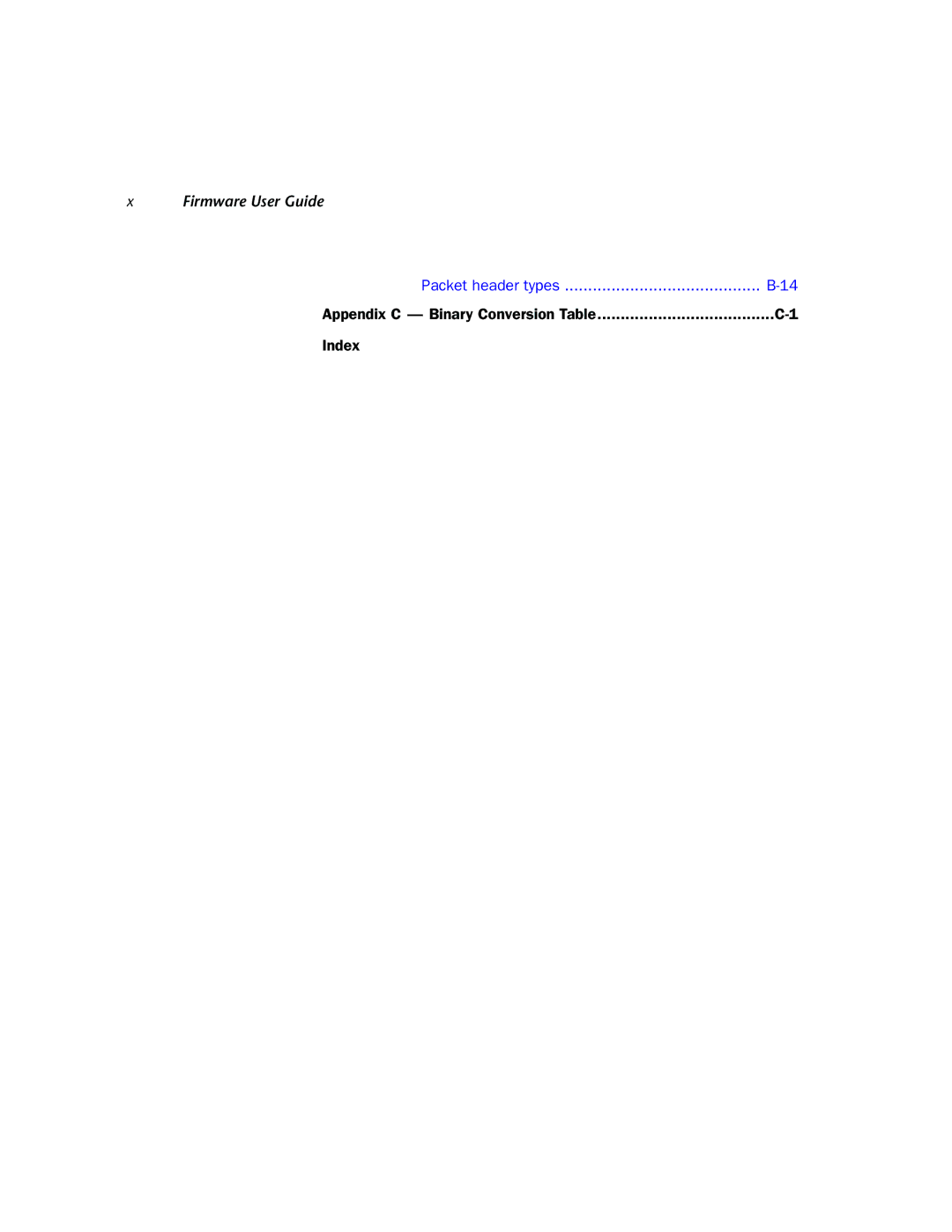 Netopia 4000-Series manual Appendix C Binary Conversion Table Index 