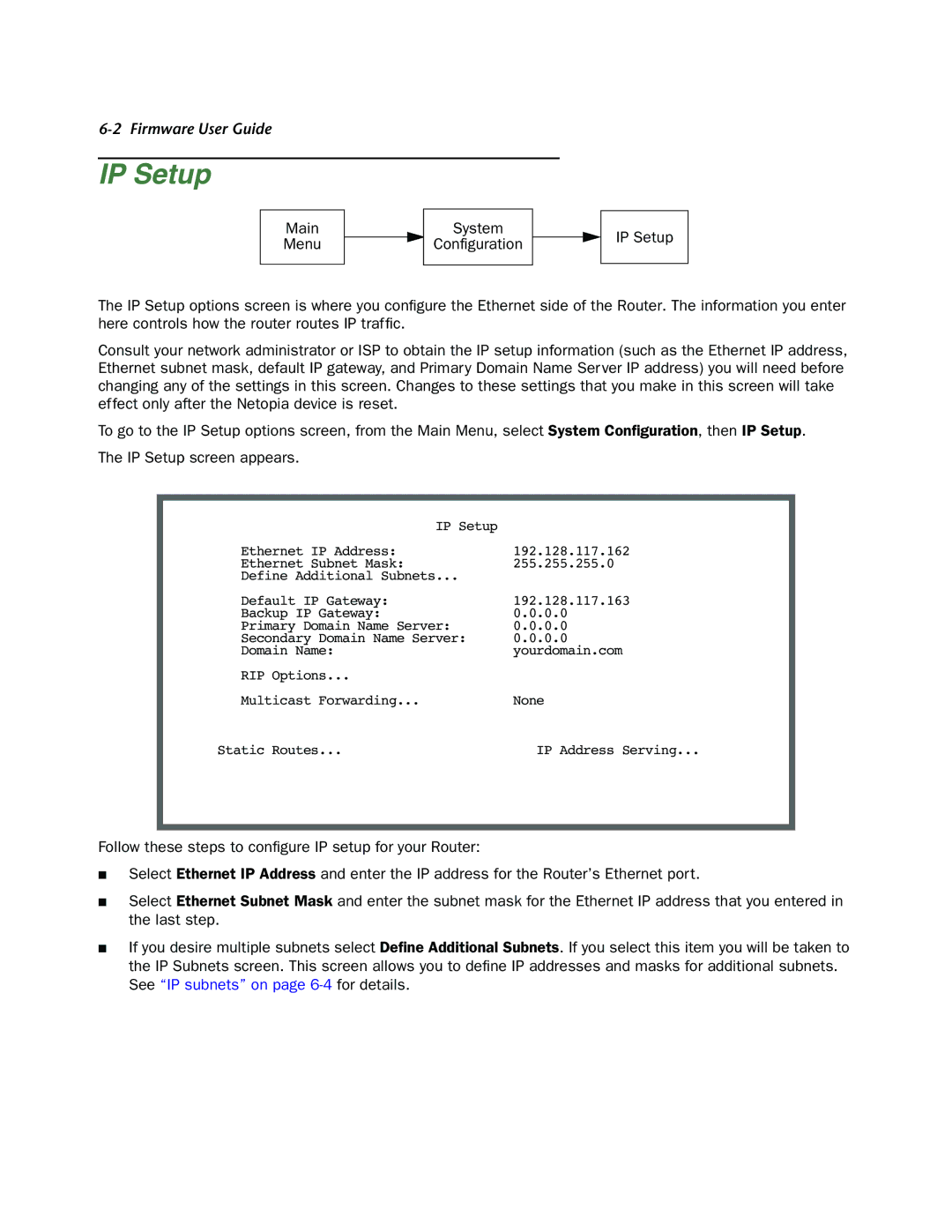 Netopia 4000-Series manual IP Setup 