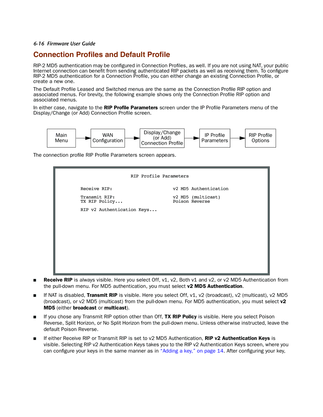 Netopia 4000-Series manual Connection Proﬁles and Default Proﬁle 