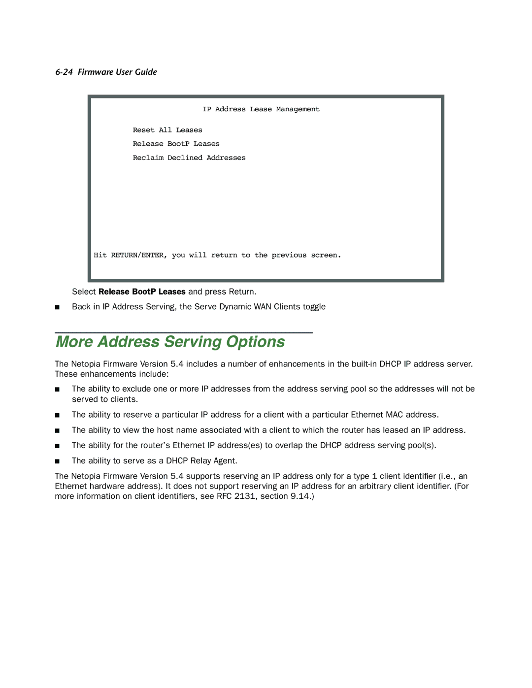 Netopia 4000-Series manual More Address Serving Options 