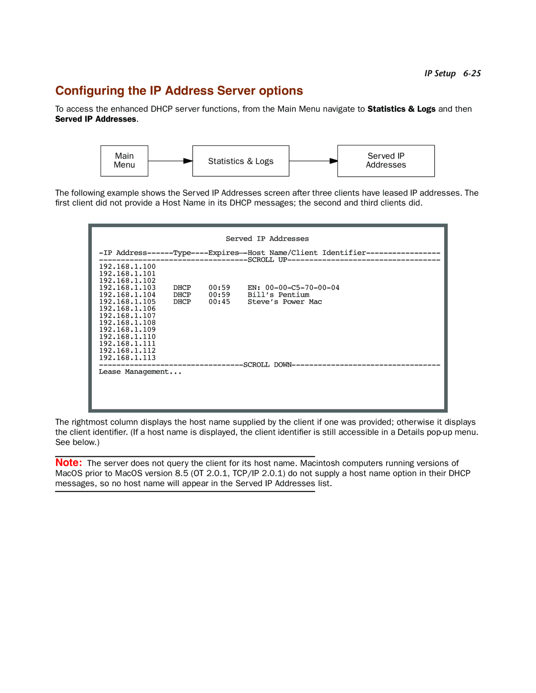 Netopia 4000-Series manual Conﬁguring the IP Address Server options 