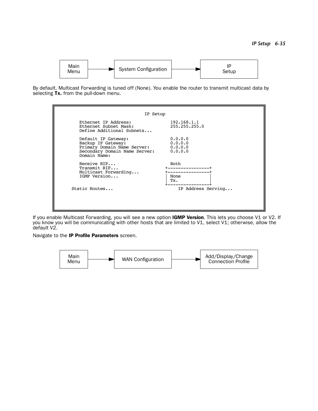 Netopia 4000-Series manual Main Menu System Configuration 