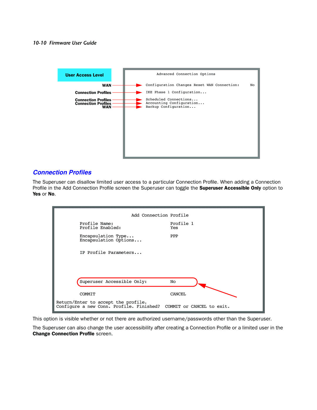 Netopia 4000-Series manual Connection Proﬁles 