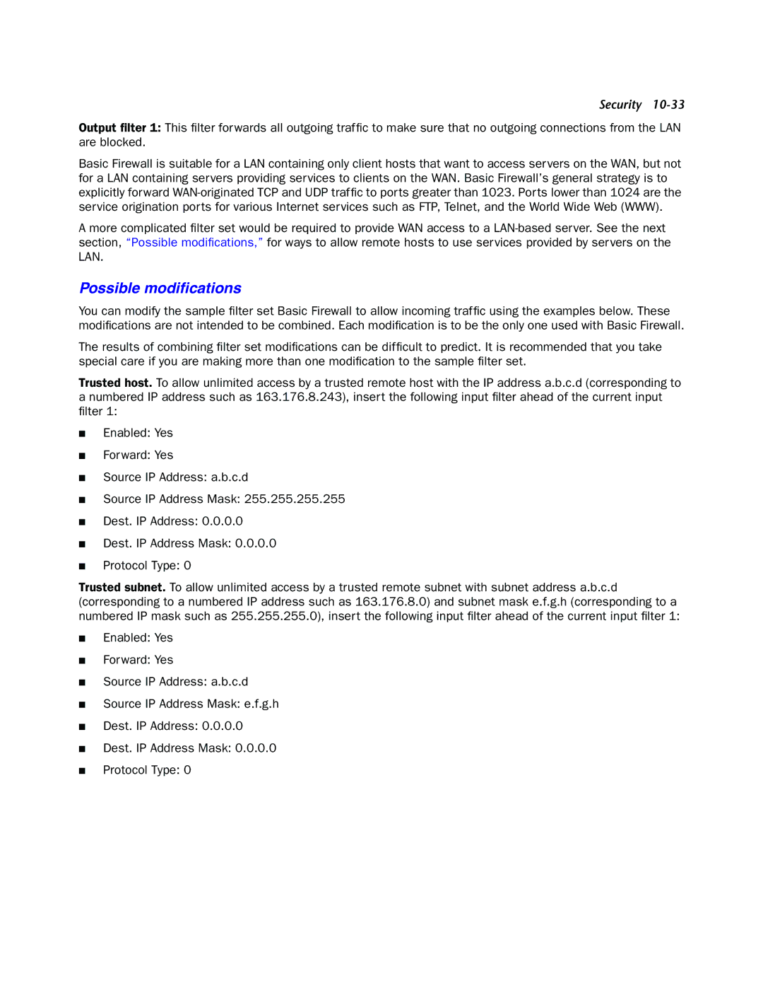 Netopia 4000-Series manual Possible modiﬁcations 