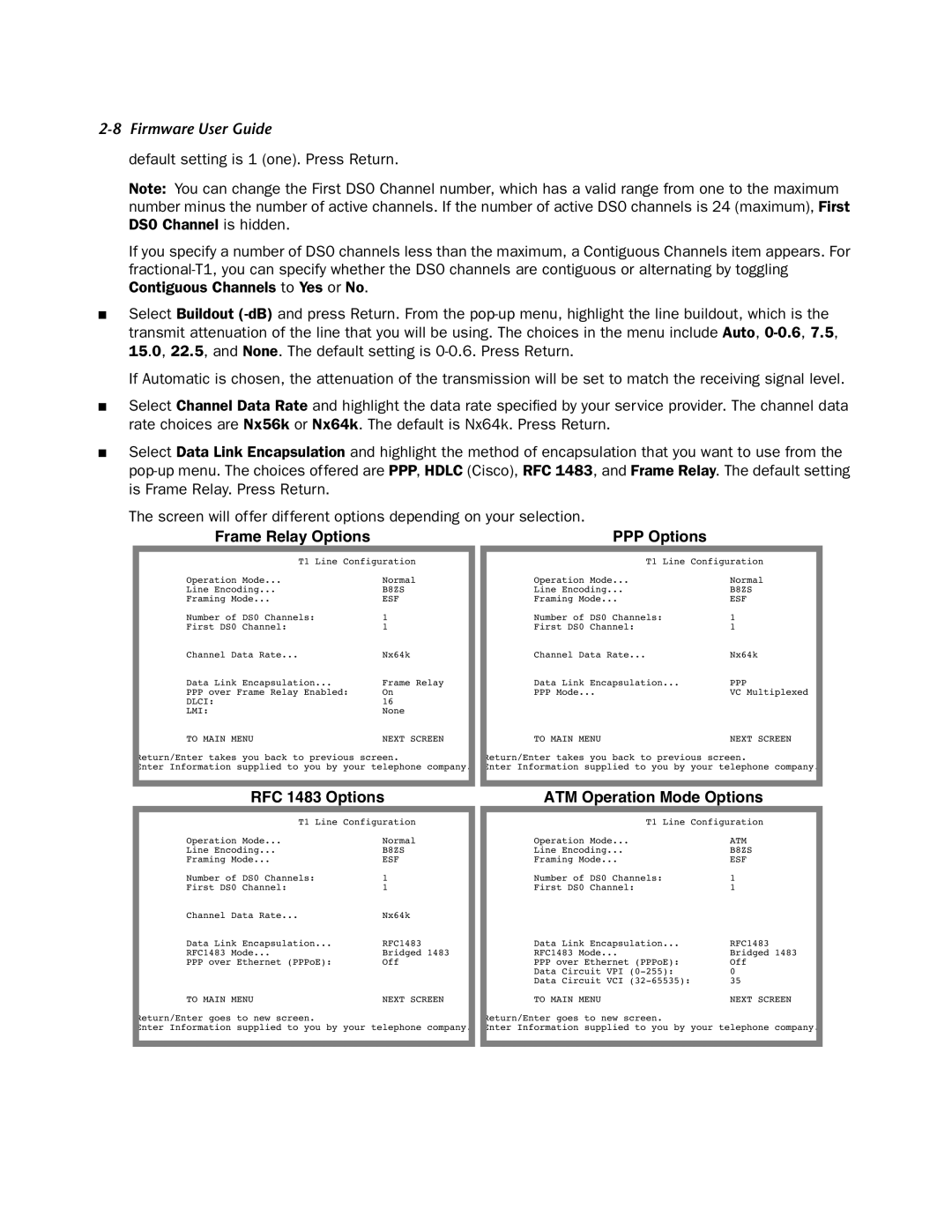 Netopia 4000-Series manual Frame Relay Options PPP Options 