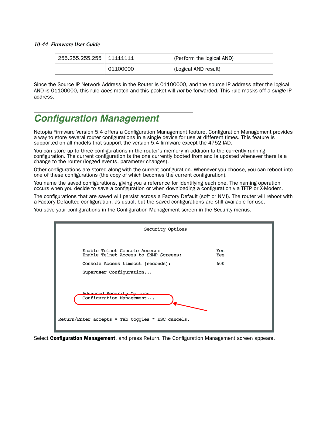 Netopia 4000-Series manual Conﬁguration Management 