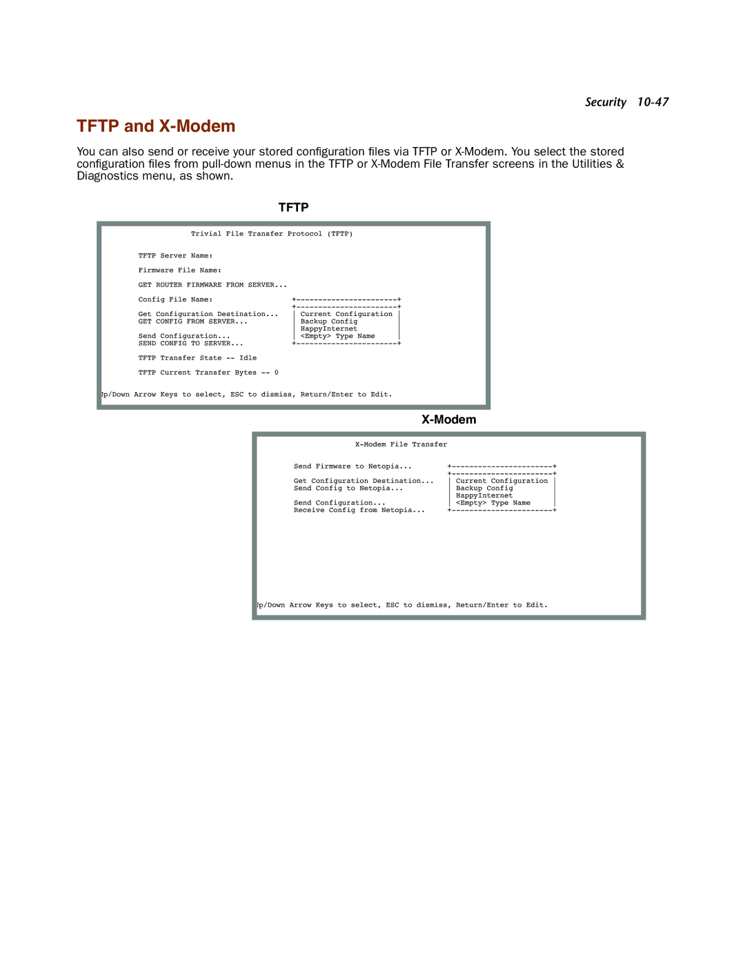 Netopia 4000-Series manual Tftp and X-Modem 