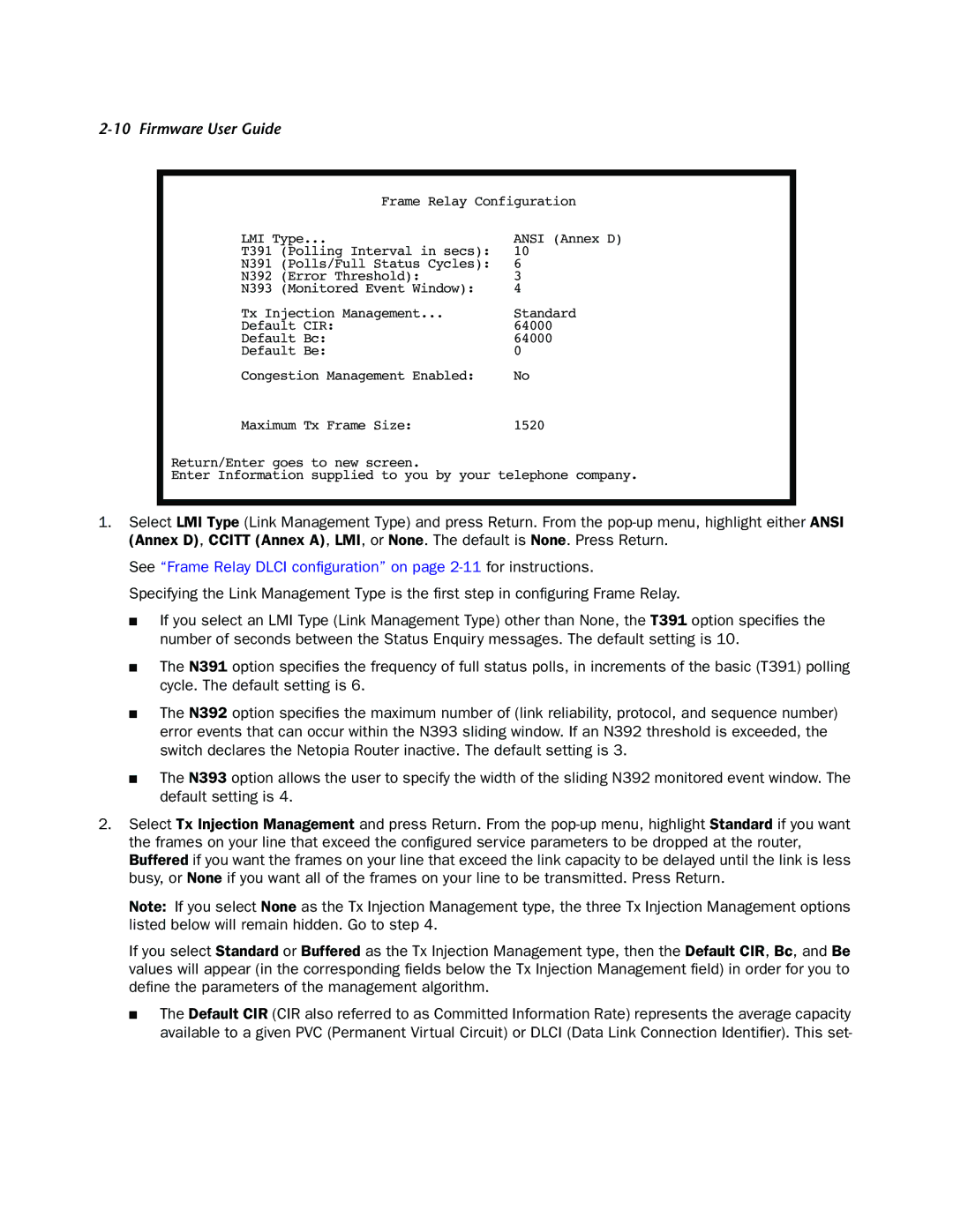 Netopia 4000-Series manual LMI Type 