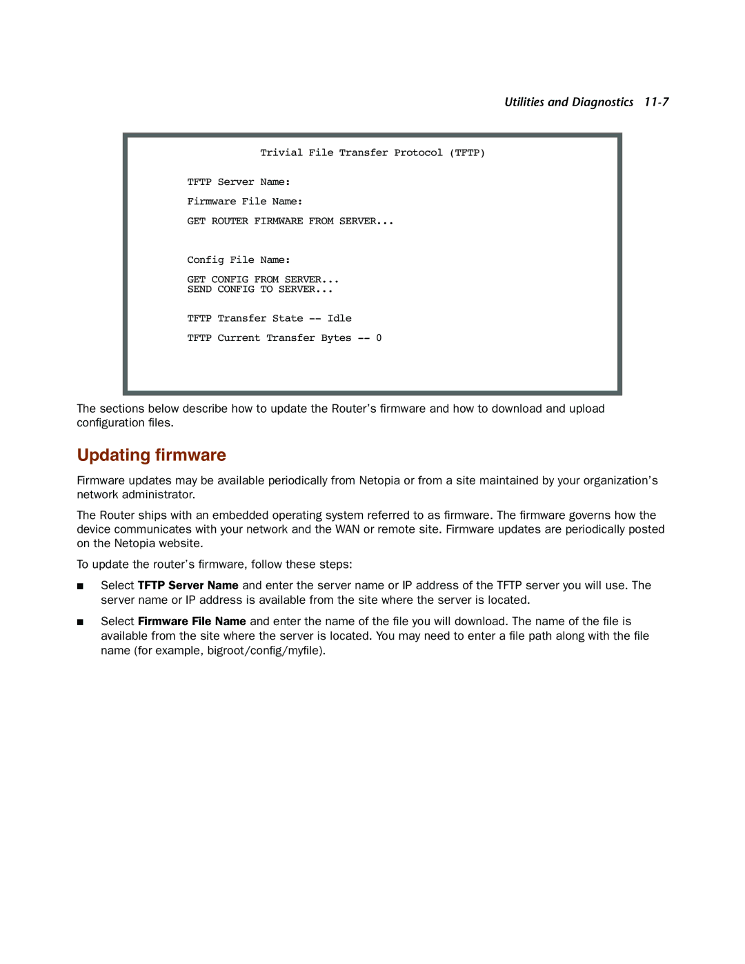 Netopia 4000-Series manual Updating ﬁrmware 