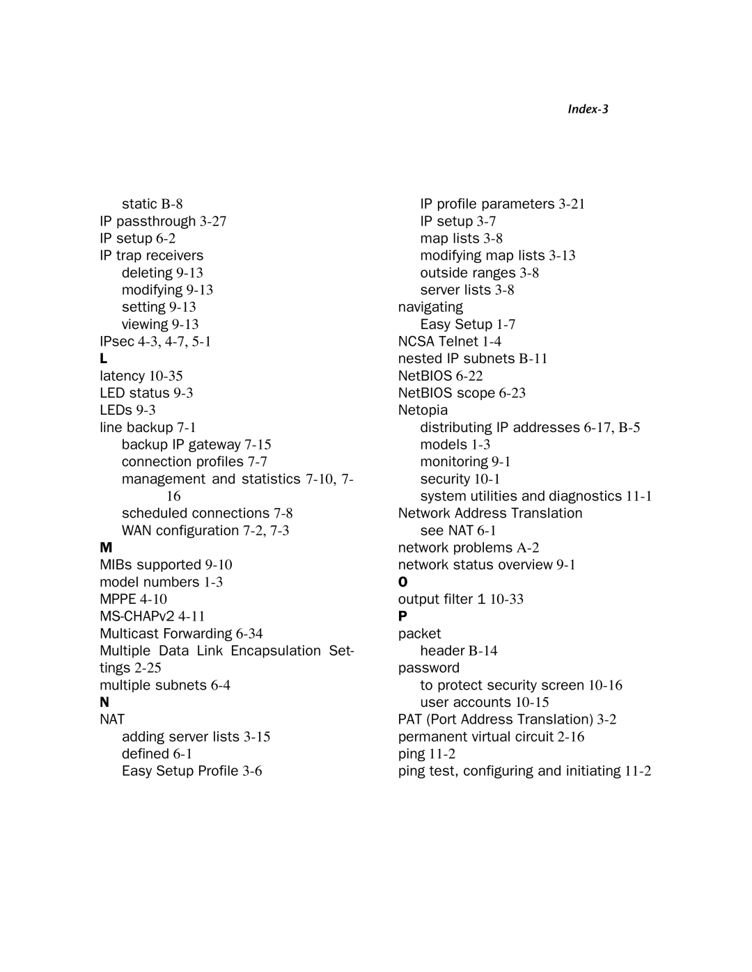 Netopia 4000-Series manual IPsec 4-3,4-7,5-1 