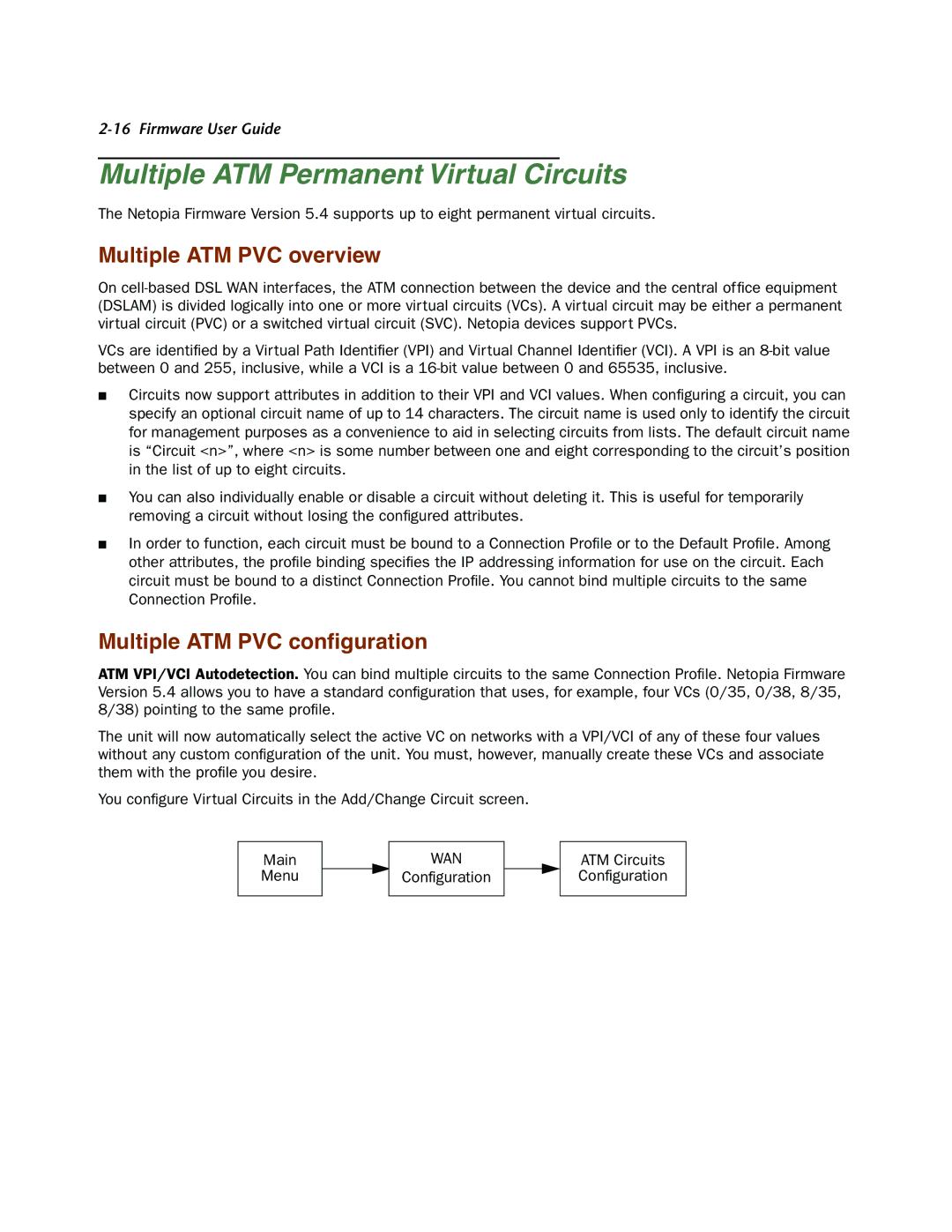 Netopia 4000-Series Multiple ATM Permanent Virtual Circuits, Multiple ATM PVC overview, Multiple ATM PVC conﬁguration 