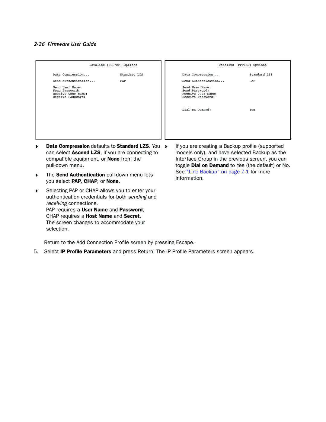 Netopia 4000-Series manual Information, You select PAP, CHAP, or None 