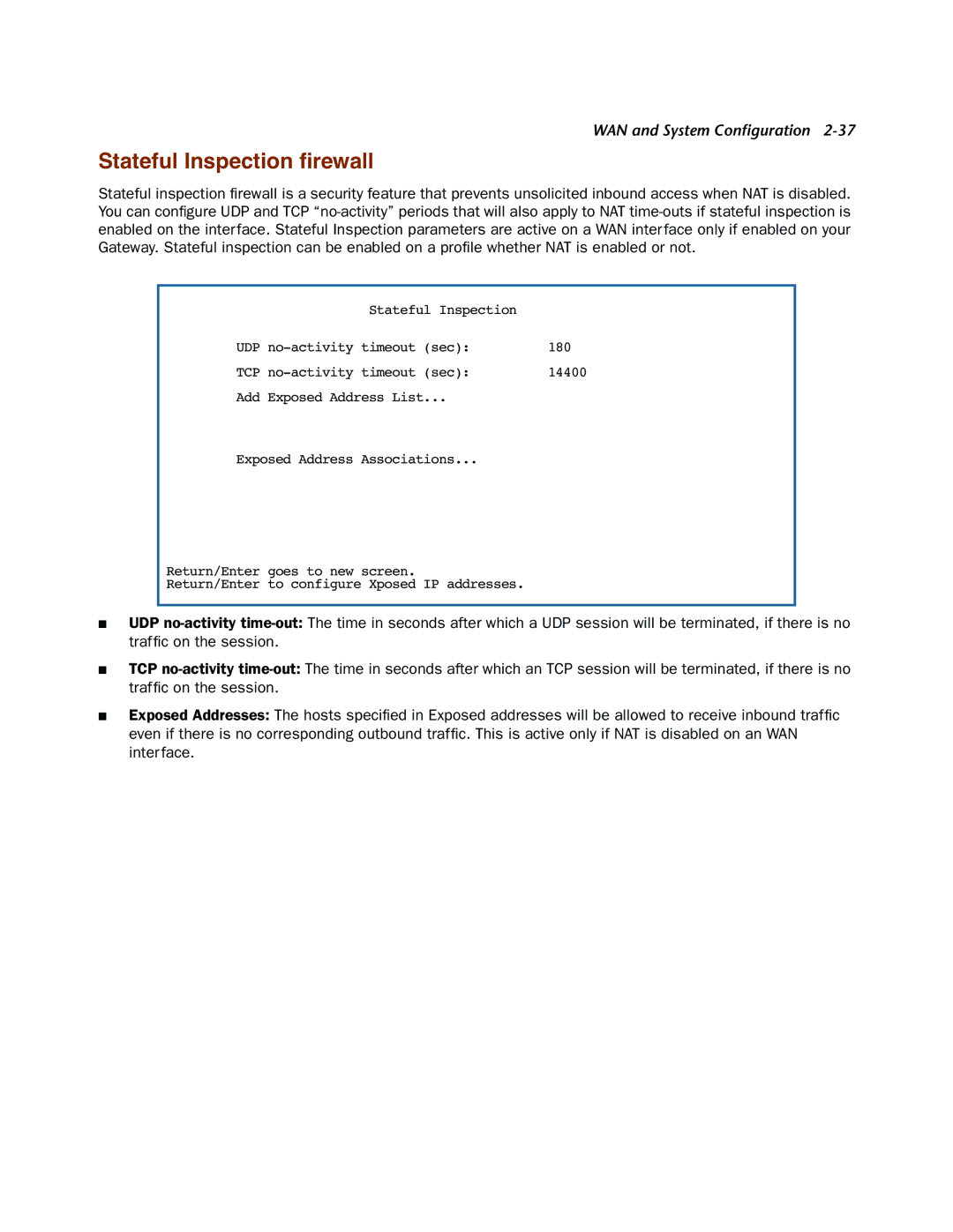 Netopia 4000-Series manual Stateful Inspection ﬁrewall 