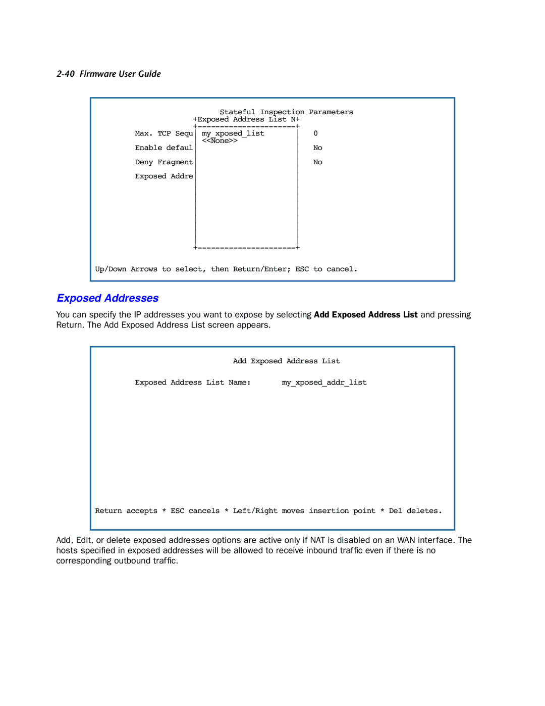 Netopia 4000-Series manual Exposed Addresses 