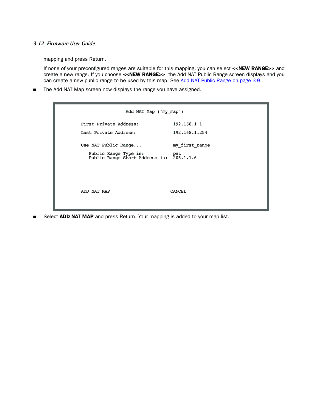 Netopia 4000-Series manual Public Range Type is Pat Public Range Start Address is 