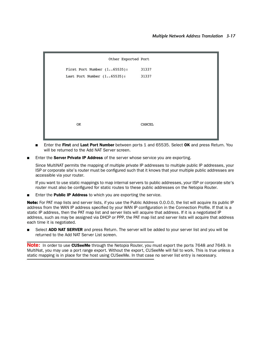 Netopia 4000-Series manual Port 