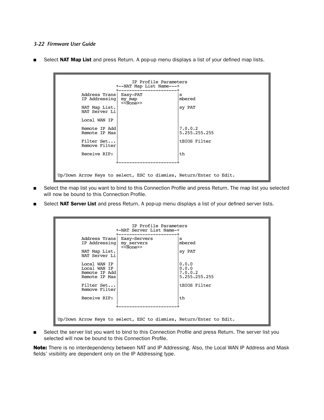 Netopia 4000-Series manual +--NAT Map List Name 