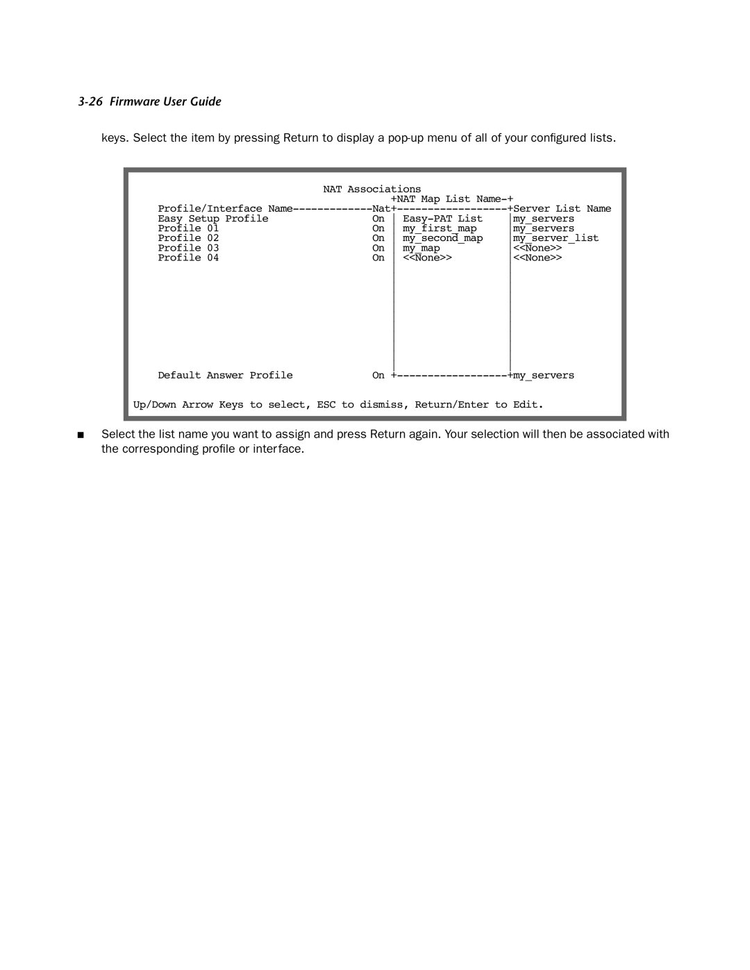 Netopia 4000-Series manual NAT Associations +NAT Map List Name-+ 