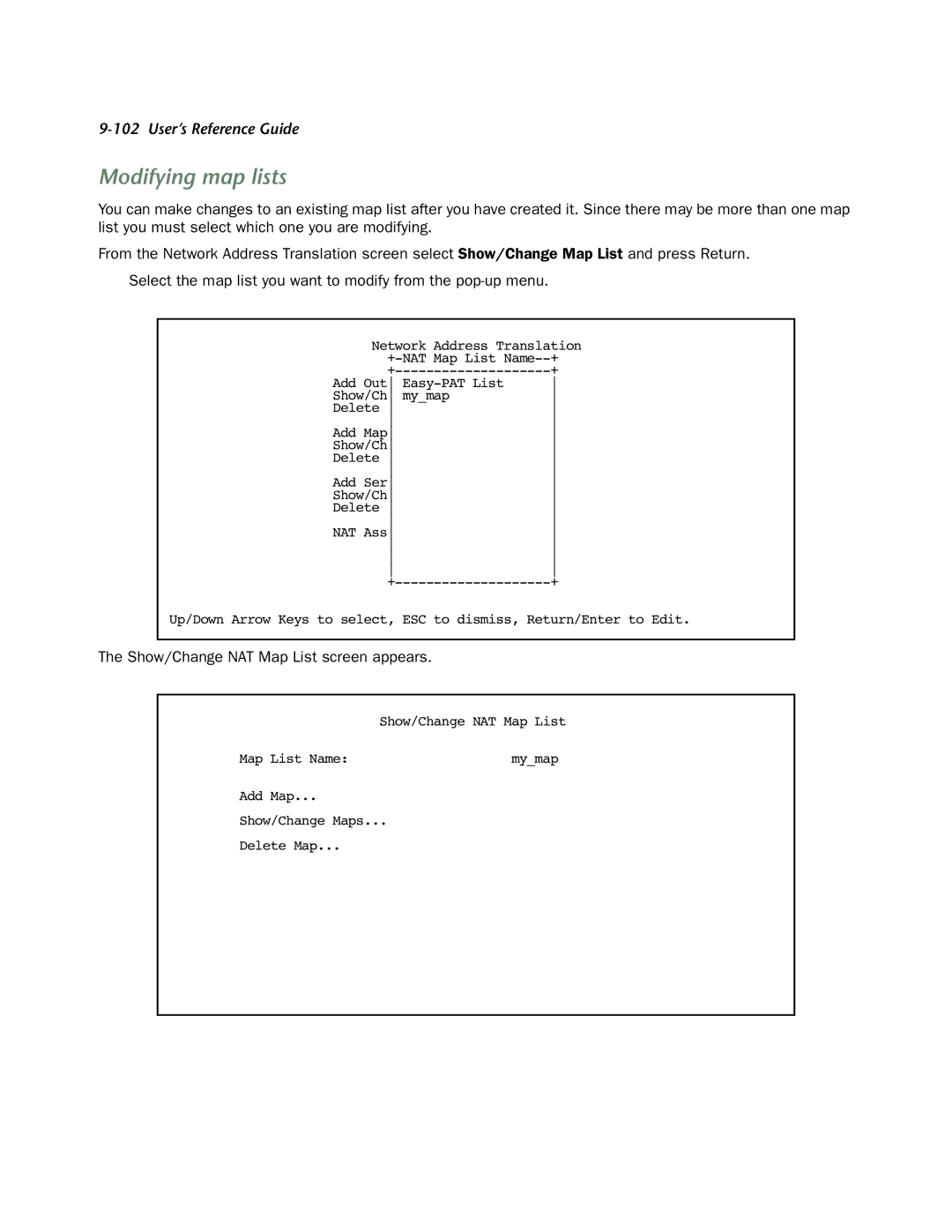 Netopia 4553 manual Modifying map lists 