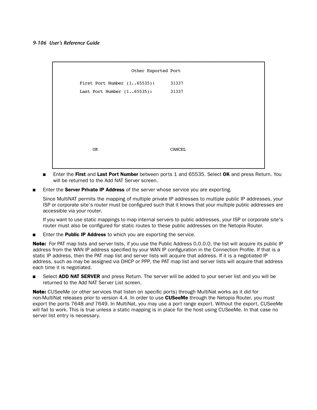 Netopia 4553 manual Port 