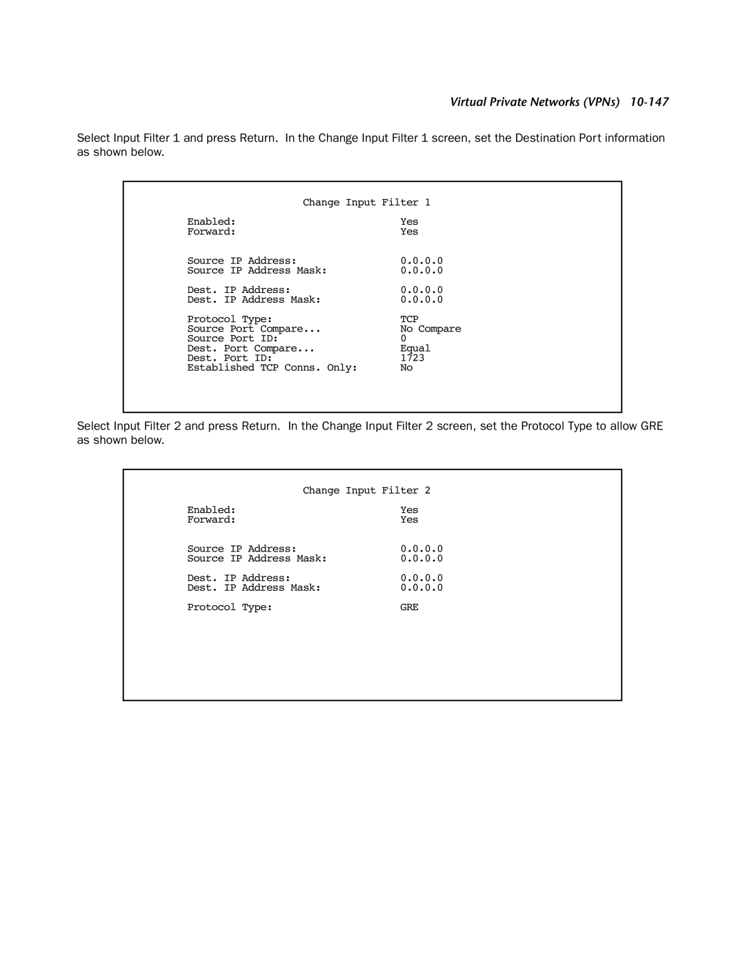 Netopia 4553 manual Virtual Private Networks VPNs 