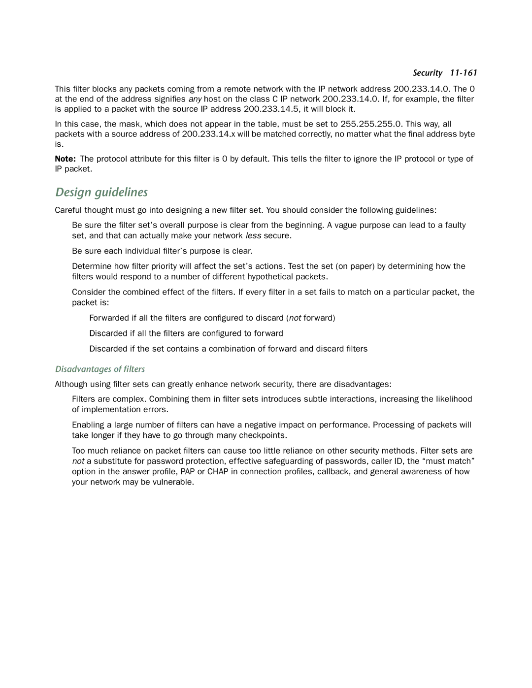 Netopia 4553 manual Design guidelines, Disadvantages of ﬁlters 